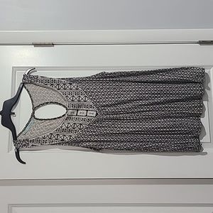 Maurices plus size black and white patterned tank top